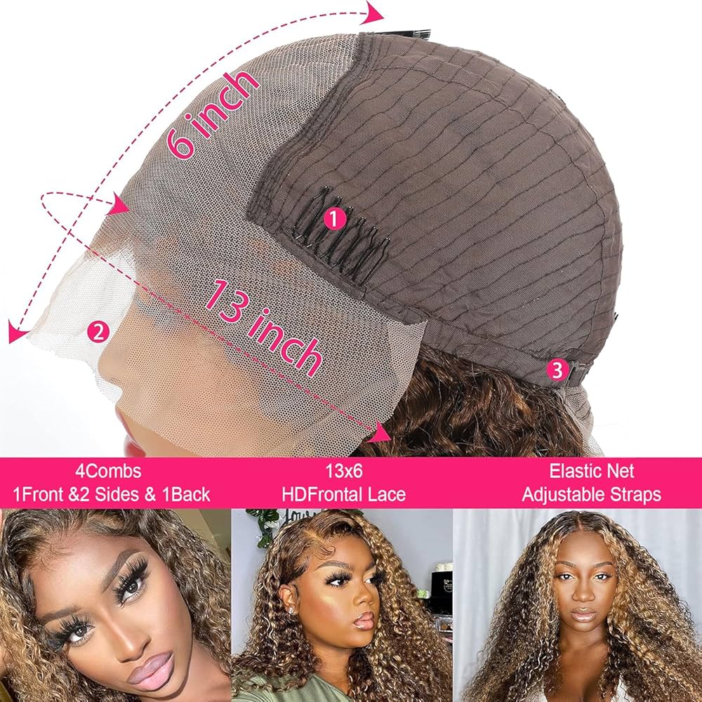 Highlight Wig Human Hair Deep