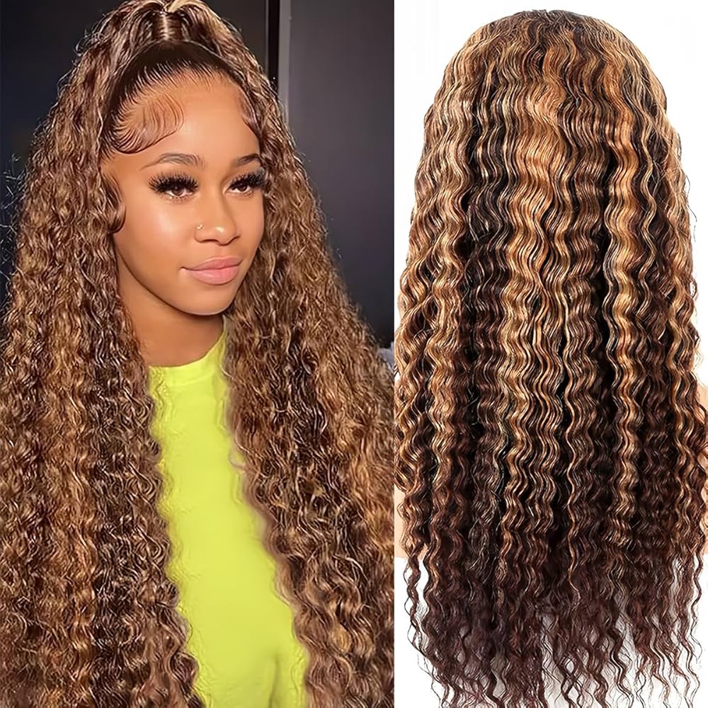 Highlight Wig Human Hair Deep