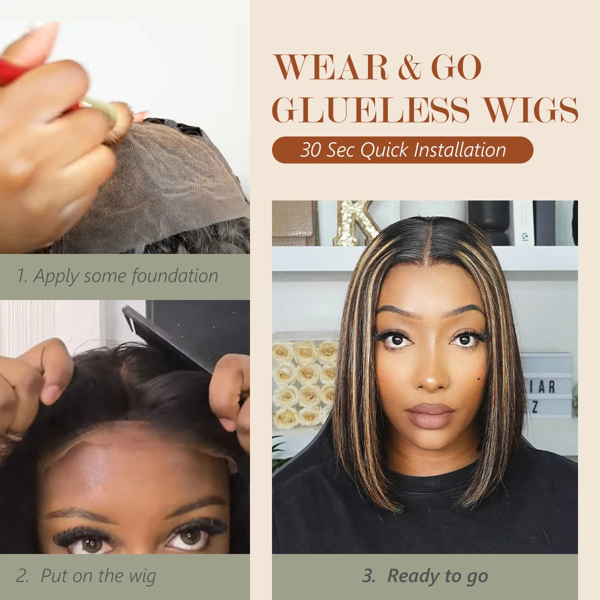 Glueless Bob Wigs